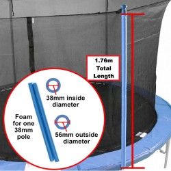 Trampoline Pole Foam Sleeve for 38mm pole (Blue)