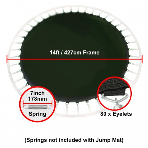 Jump Mat for 14 ft Trampoline Frame with 80 eyelets (for 7” springs)