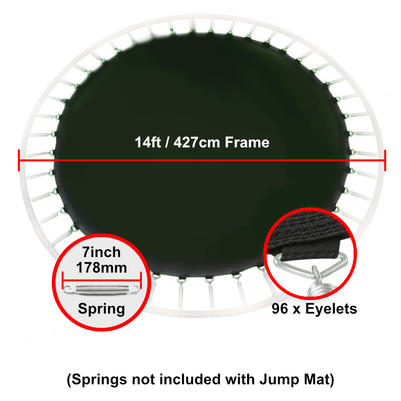 Jump Mat for 14 ft Trampoline Frame with 96 eyelets (for 7” springs)