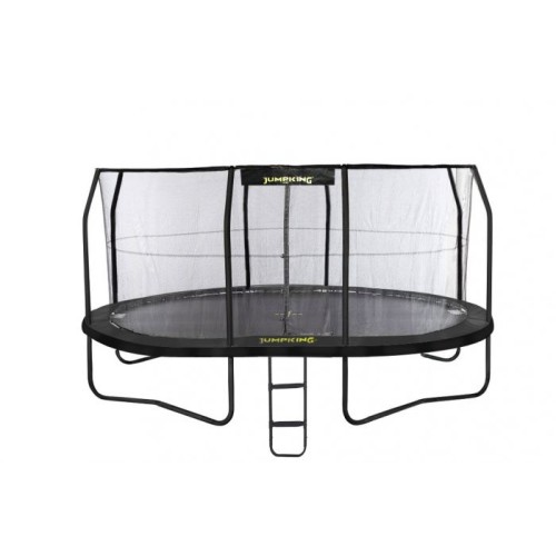 Trampoline Jumpking Oval JumpPod - 17 X 14 Ft, Filet Intégré, Structure Galvanisée, Pour Jardin