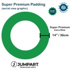 14 ft Super Premium Trampoline Safety Padding (Extra Wide - Green)