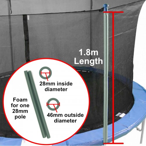 Trampoline Pole Foam Sleeve for 28mm pole (Green)