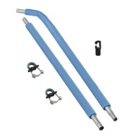 2.5m Curved Trampoline Pole (28mm wide with G Pole Cap)