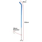 2.5m Curved Trampoline Pole (28mm wide)