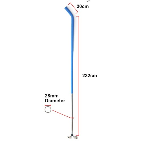 2.5m Curved Trampoline Pole (28mm wide)