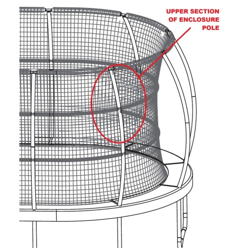 Thorpe Oval Trampoline UPPER Enclosure Pole