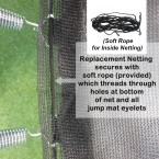 10 Ft Trampoline Netting 1.8m High (inside type for 8 straight poles)