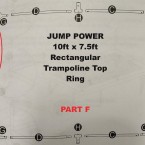 10 ft x 7.5 ft Jump Power Top Ring Tube with Foam Part F