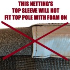 13 ft Safety Net - 2m high ( for 6 Curved Pole trampoline )
